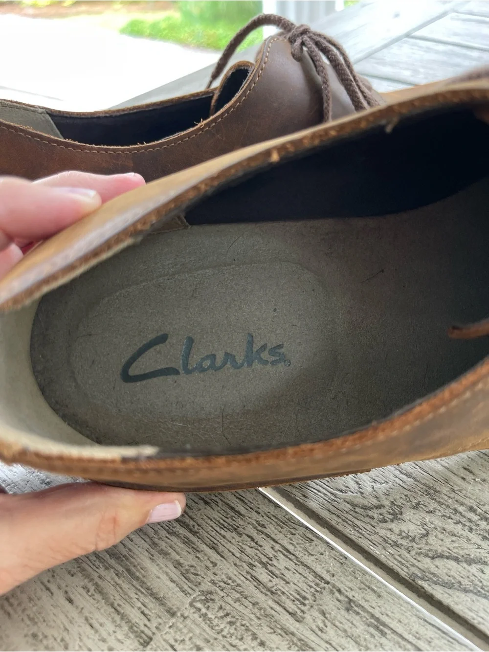 Clarks Men's Brown Leather Lace-Up Oxford Casual Shoes Size 13